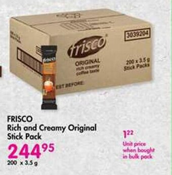 Makro FRISCO Rich and Creamy Original Stick Pack 200x3.5g offer