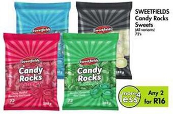 Makro SWEETFIELDS Candy Rocks Sweets 72's offer