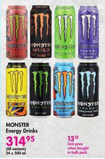 Makro MONSTER Energy Drinks 24x500ml offer
