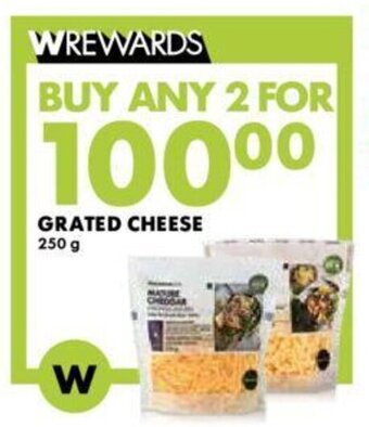 Woolworths GRATED CHEESE 250g offer