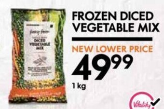 Woolworths FROZEN DICED VEGETABLE MIX 1 kg offer