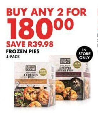Woolworths FROZEN PIES 4-PACK offer