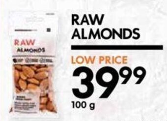 Woolworths RAW ALMONDS 100g offer
