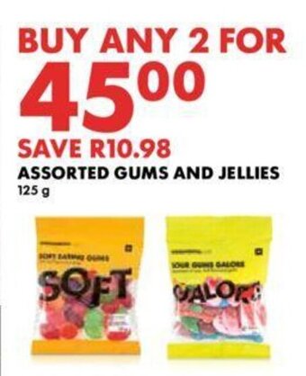 ASSORTED GUMS AND JELLIES 125 g