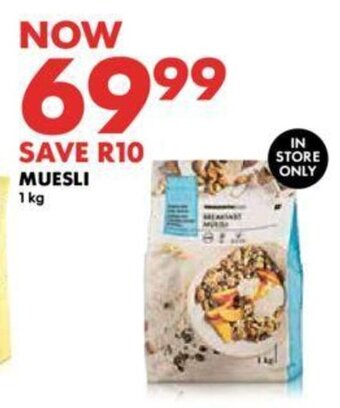 Woolworths MUESLI 1kg offer