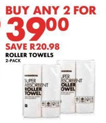 Woolworths ROLLER TOWELS 2-PACK offer
