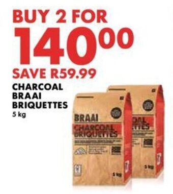 Woolworths CHARCOAL BRAAI BRIQUETTES 5kg offer