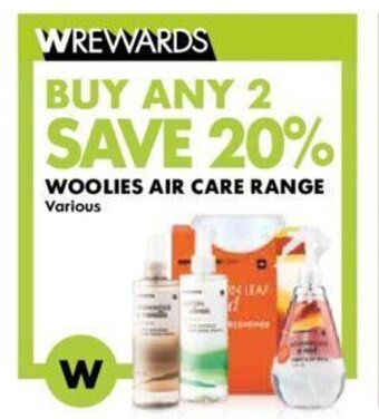 Woolworths WOOLIES AIR CARE RANGE offer