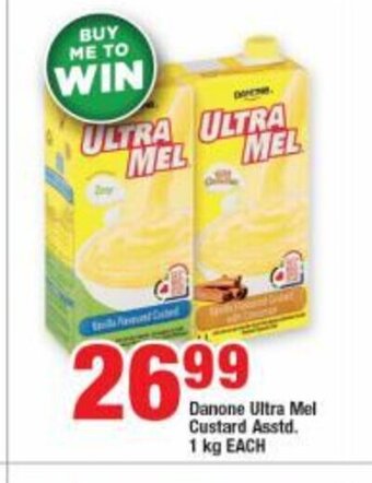 OK Grocer Danone Ultra Mel Custard Asstd. 1 kg offer