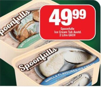 OK Grocer Spoonfulls Ice Cream Tub Assid. 2 Litre EACH offer