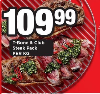 T-Bone & Club Steak Pack PER KG
