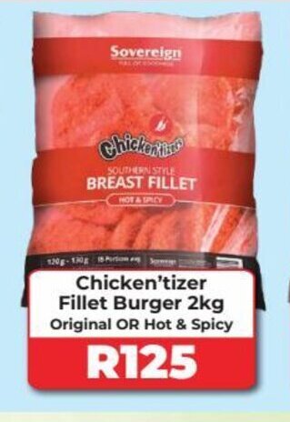 1UP Chicken'tizer Fillet Burger 2kg Original OR Hot & Spicy offer