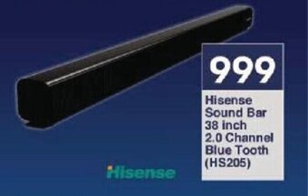 Hisense Sound Bar 38 inch 2.0 Channel Bluetooth