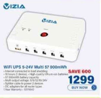 Incredible Connection VIZIA WiFi 5-24V Multi 57000mWh offer
