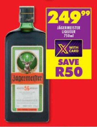 JÄGERMEISTER LIQUEUR 750ml