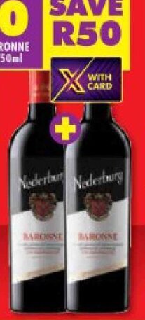 Shoprite NEDERBURG BARONNE RED WINE 2x750ml offer