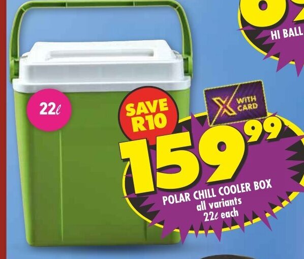 POLAR CHILL COOLER BOX all variants 22L offer at Shoprite