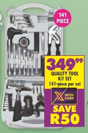 Shoprite QUALITY TOOL KIT SET 141-piece per set offer