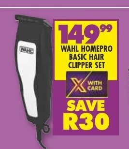 Shoprite WAHL HOMEPRO BASIC HAIR CLIPPER SET offer