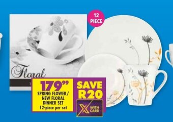 Shoprite SPRING FLOWER/ NEW FLORAL DINNER SET 12-piece per set offer