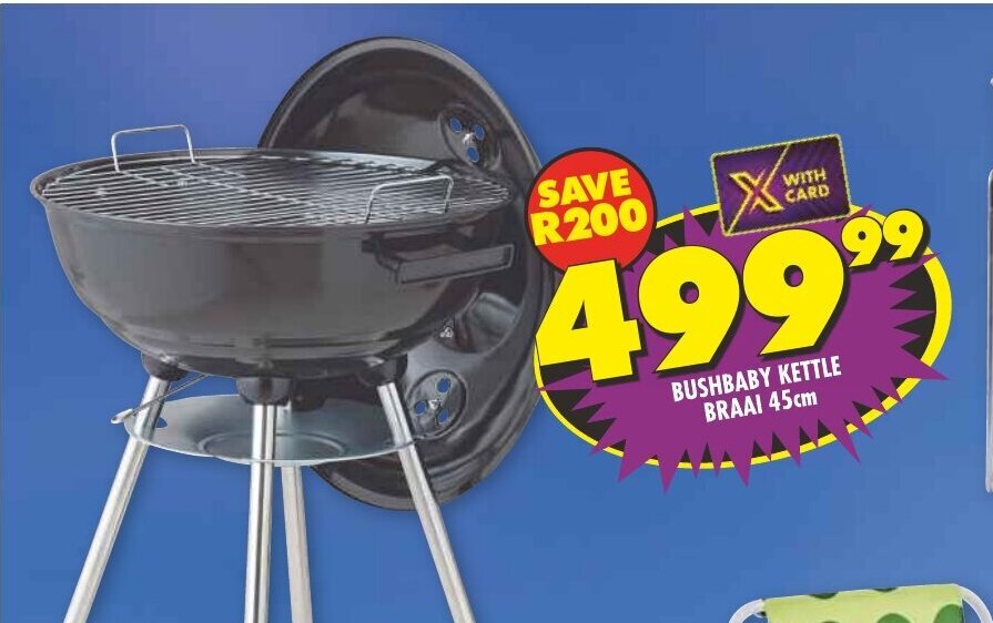 BUSHBABY KETTLE BRAAI 45cm offer at Shoprite
