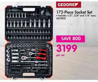 Makro Gedore 172 piece socket set-per set offer