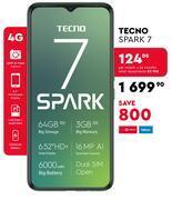 Edgars Tecno spark 7 4g offer