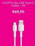 Loop'd lite usb type-c cable 1m