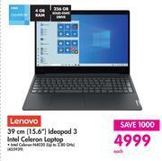 Makro Lenovo 39cm (15.6) ideapad 3 intel celeron laptop 455939 offer