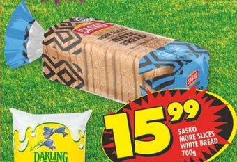 Shoprite SASKO MORE SLICES WHITE BREAD 700g offer
