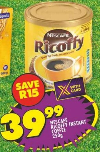 Shoprite NESCAFÉ RICOFFY INSTANT COFFEE 250g offer
