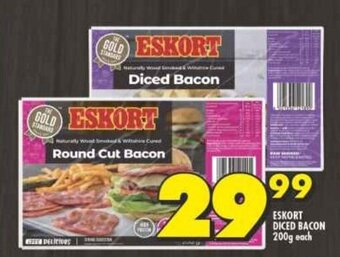 Shoprite ESKORT DICED BACON 200g each offer