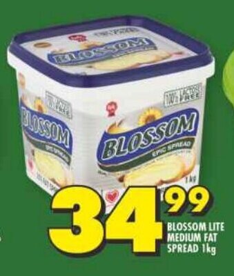 Shoprite BLOSSOM LITE MEDIUM FAT SPREAD 1kg offer