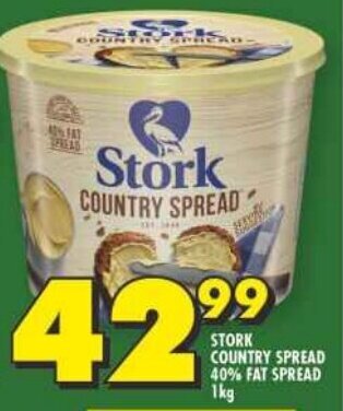 Shoprite STORK COUNTRY SPREAD 40% FAT SPREAD 1kg offer