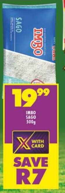 Shoprite IMBO SAGO 500g offer