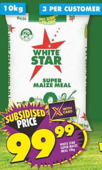 Shoprite WHITE STAR SUPER MAIZE MEAL 10kg offer