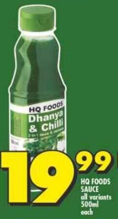 HQ FOODS SAUCE all variants 500ml each