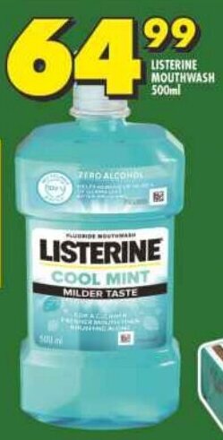 Shoprite LISTERINE MOUTHWASH 500ml offer