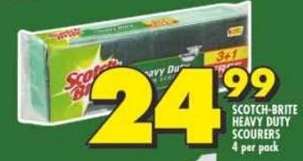 SCOTCH-BRITE HEAVY DUTY SCOURERS 4 per pack