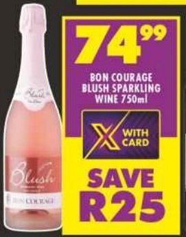 Shoprite BON COURAGE BLUSH SPARKLING WINE 750ml offer