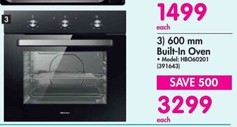 600 mm Built-In Oven