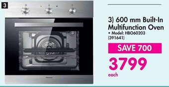 600 mm Built-In Multifunction Oven