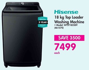 Makro Hisense 18 kg Top Loader Washing Machine offer