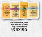 Food Lover's Market Food lover's cheddar, gouda, white cheddar or mozzarella-for 3 x 400g offer