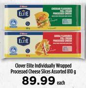 Food Lover's Market Clover elite individually wrapped processed cheese slices assorted-810g each offer