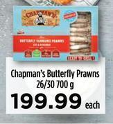 Food Lover's Market Chapman's butterfly prawns 26/30-700g each offer