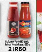 Bis tomato puree 680g or la belinda tomato passata 690g-for 2