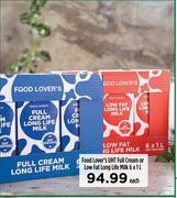 Food Lover's Market Food lover's uht full cream or low fat long life milk-6 x 1l each offer