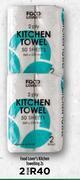 Food lover's kitchen towelling-for 2 x 2s