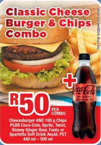 OK Express Classic Cheese Burger & Chips Combo offer